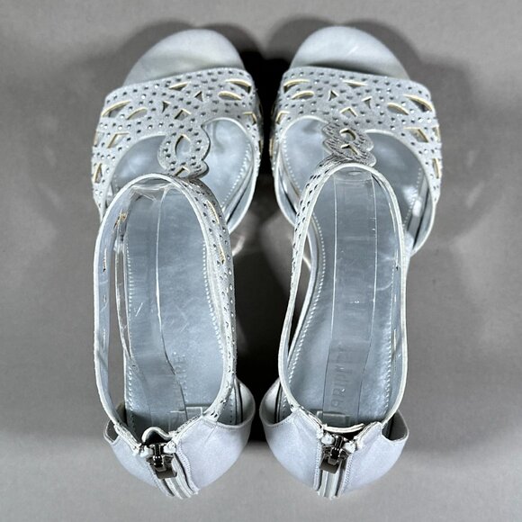Maripe Julia Mirror Finish On Sides Zips On The Back Sandals Size 11M - Picture 5 of 16